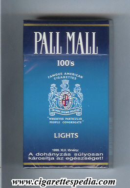 pall mall american version famous american cigarettes lights l 20 h lights from below hungary usa