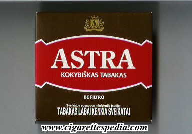 astra lithuanian version kokybiskas tabakas be filtro s 20 b brown red lithuania