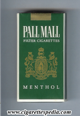 pall mall american version filter cigarettes menthol l 20 s usa