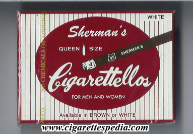 sherman s cigarettellos white s 20 b usa