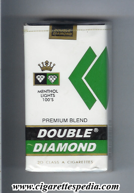 double diamond premium blend menthol lights l 20 s india usa