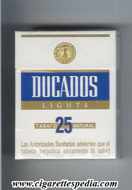 ducados tabaco natural lights ks 25 h white blue spain