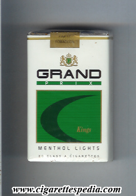 grand prix menthol lights ks 20 s usa