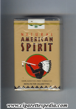 natural american spirit non filter ks 20 s brown usa