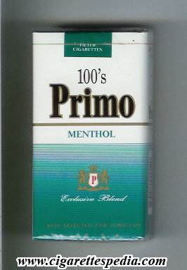 primo exclusive blend menthol l 20 s macedonia