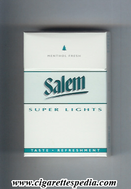 salem with line super lights menthol fresh ks 20 h japan usa