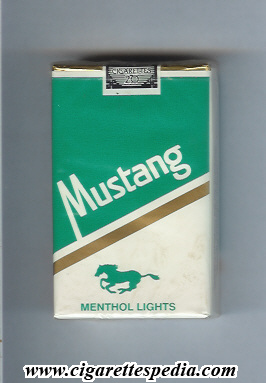 mustang american version menthol lights ks 20 s usa