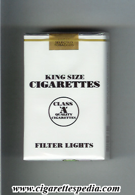 class a cigarettes filter lights ks 20 s usa