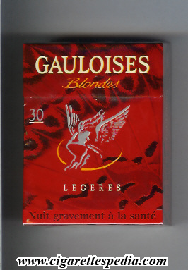 gauloises blondes collection design liberte toujours papillon legeres ks 30 h red france
