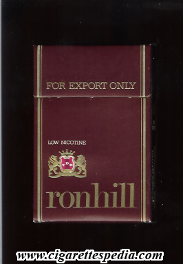 ronhill ronhill from below with lines from the left and right low nicotine ks 20 h brown yugoslavia croatia