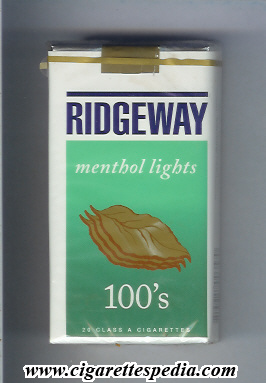 ridgeway menthol lights l 20 s usa