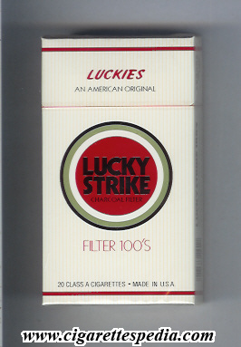 lucky strike luckies an american original filters l 20 h japan usa