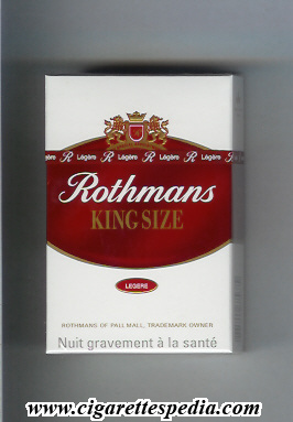 rothmans english version new design by special appointment legere ks 20 h holland england