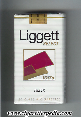 liggett select light design with square filter l 20 s usa