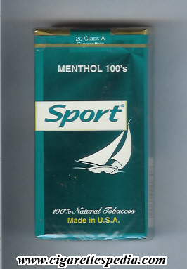 sport american version menthol l 20 s usa