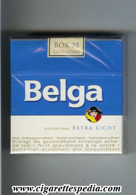 belga with women on white blue extra licht natuurtabak s 25 h blue white belgium