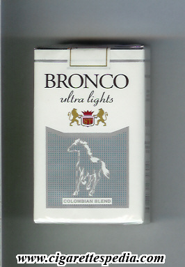 bronco colombian version colombian blend ultra lights ks 20 s colombia