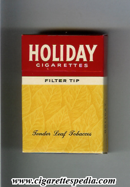 Holiday (american version) (design 1) (Filter Tip Tender Leaf Tobaccos)  KS-20-H (yellow and red) - USA