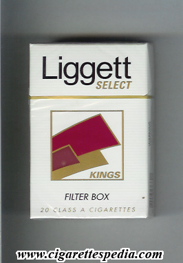 liggett select light design with square filter ks 20 h usa