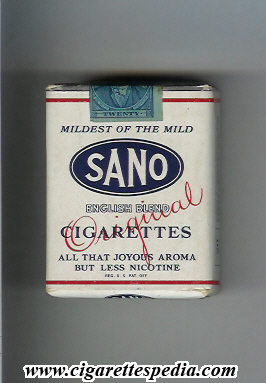 sano design 1 original english blend mildest of the mild s 20 s plain usa