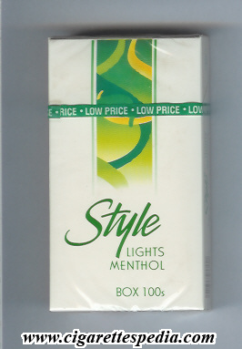 style american version design 1 with vertical line in the middle lights menthol l 20 h usa
