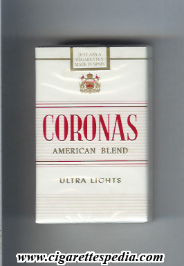 coronas american blend ultra lights ks 20 s usa spain