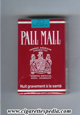 pall mall american version famous american cigarettes ks 20 s germany usa