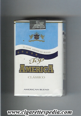 top america flavor american blend classico ks 20 s white blue brazil