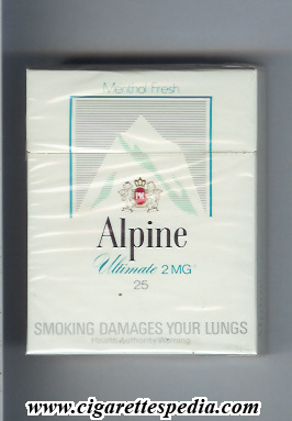Alpine (black name) (Menthol Fresh Ultimate 2 mg) KS-25-H - Australia and  USA