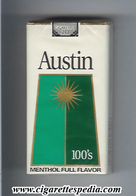 austin american version with trapezium menthol full flavor l 20 s usa