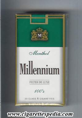 millennium american version filter de luxe menthol l 20 s peru usa