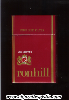 ronhill ronhill from below with lines from the left and right low nicotine ks 20 h red yugoslavia croatia