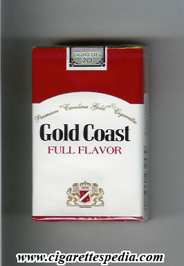 gold coast american version premium carolina gold cigarettes full flavor ks 20 s usa