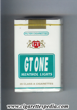 gt one menthol lights ks 20 s colombia usa
