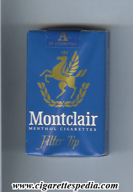 montclair filter tip menthol cigarettes ks 20 s usa
