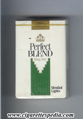 perfect blend menthol lights ks 20 s usa