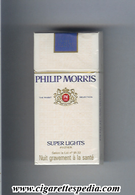 philip morris design 6 super lights ks 10 h france holland usa