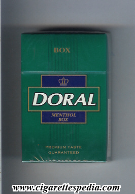 doral premium taste guaranteed menthol ks 20 h usa