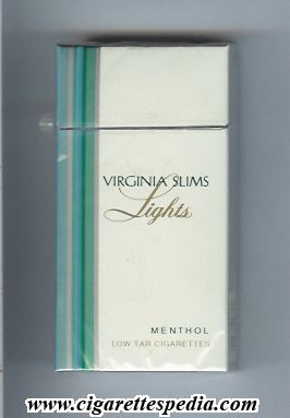virginia slims name by one line lights menthol l 20 h old design usa