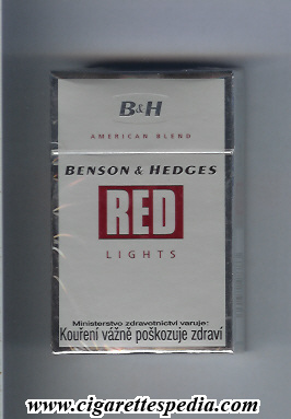 benson hedges red american blend lights ks 20 h grey red czechia austria england