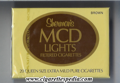 sherman s mcd lights brown s 20 b usa