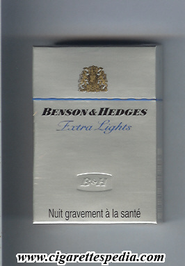 benson hedges extra lights ks 20 h france