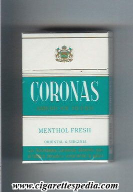 coronas american blend menthol fresh ks 20 h spain