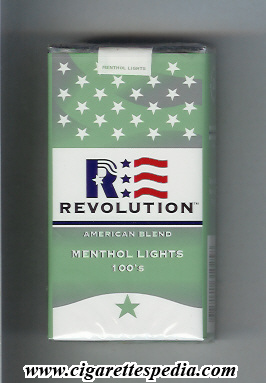 revolution menthol lights american blend l 20 s usa