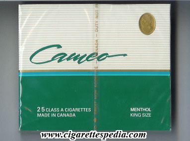 cameo canadian version menthol ks 25 b white green canada