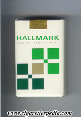 hallmark design 2 light menthol ks 20 s white green usa