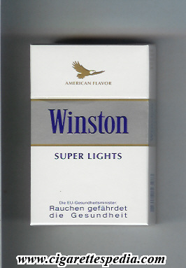 winston with eagle from above on the top american flavor super lights ks 20 h germany