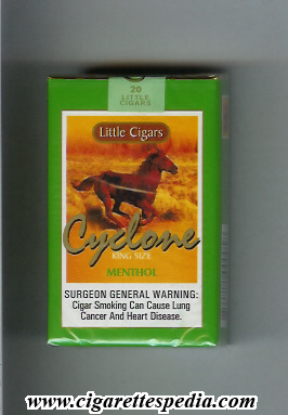 cyclone little cigars menthol ks 20 s brazil