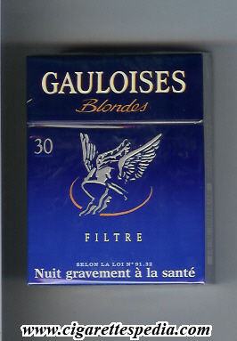 gauloises blondes with half ring filtre ks 30 h blue france