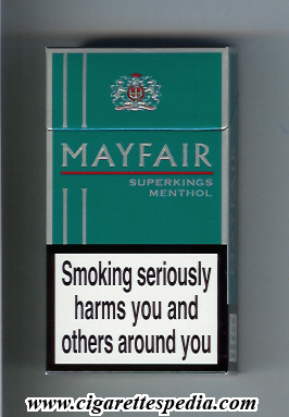 mayfair new design with line under mayfair menthol l 20 h england